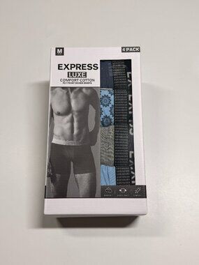 NWT Express Luxe Comfort Cotton Briefs - Multi Colors - 4 Pack